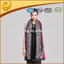 2015 Últimas Kashmiri-Shawls Para El Hilado Al Por Mayor Teñió El Diseño Del Leopardo Adecuado Para Las Mujeres En El Invierno